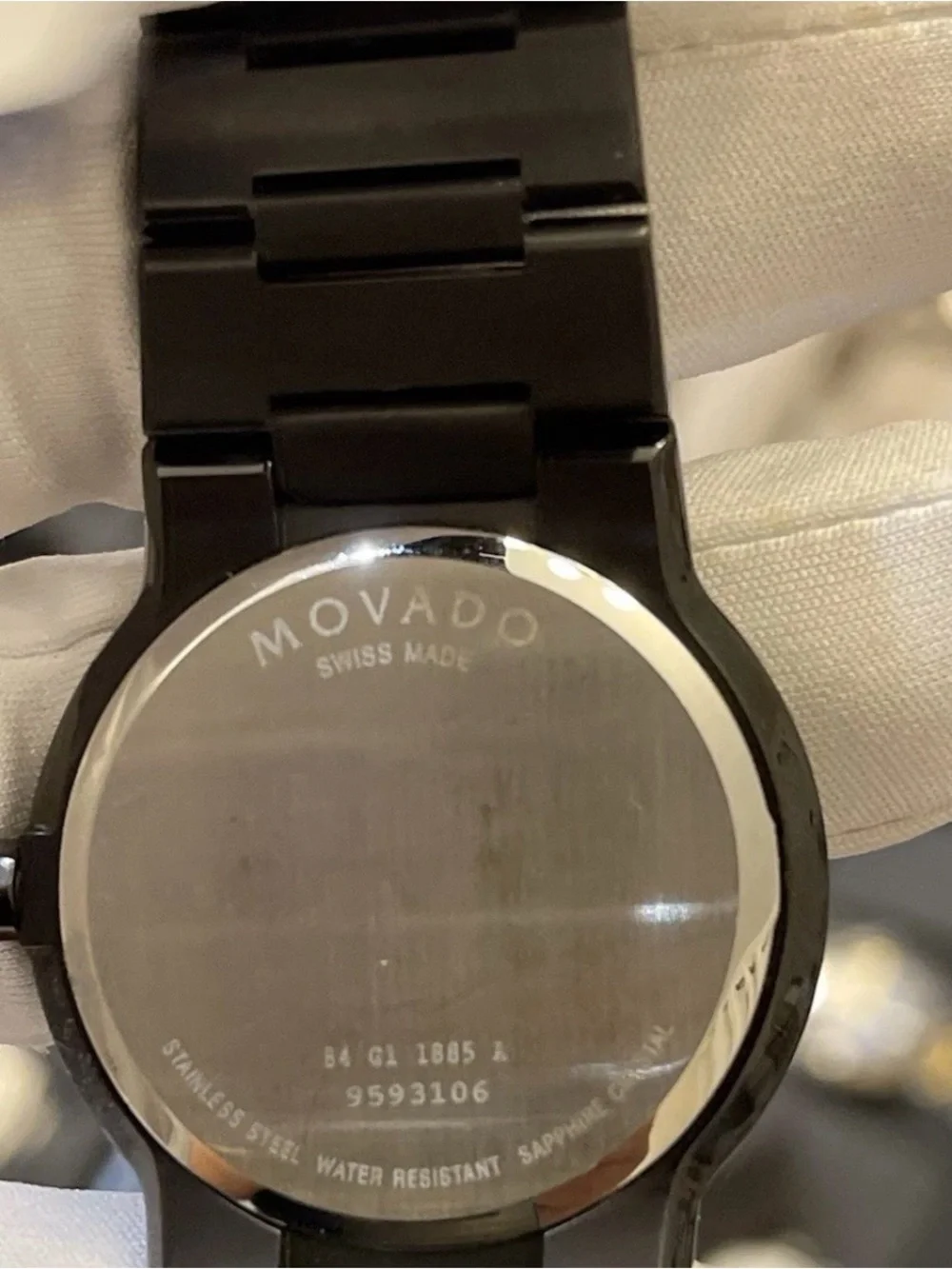 Movado Sapphire 0606307 Black PVD Stainless Steel 38mm Men’s Swiss Quartz Watch